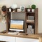 Costway Desk Bookshelf Desktop Storage Organizer Display Shelf Rack Dorm Office Natural/White/Brown